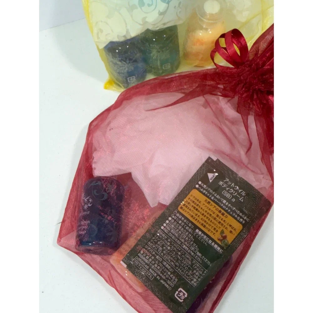 Japanese Plegaria Kracie Travel Bath Amenity 2 Set Shampoo Body Soap Shea Butter